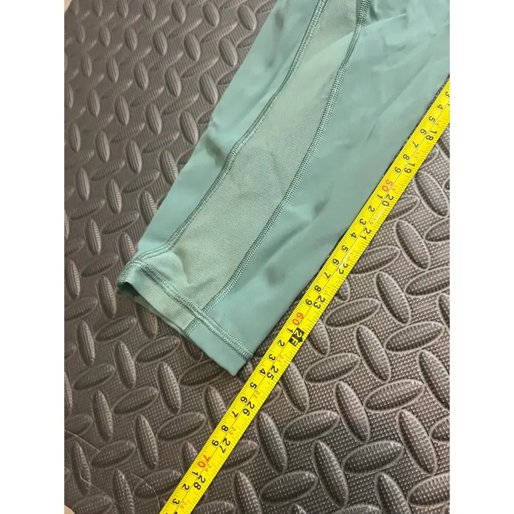 Lululemon Wunder Train‎ High Rise Tights Leggings Green Womens Size 8